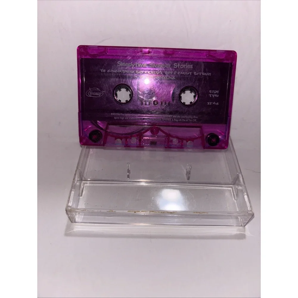 Storytime With Barney Sleepytime Slumber Stories Purple Cassette Tape 1996 Loose
